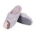 Cute Animal House Slippers for Women Fuzzy Hedgehog Home Shoes Waterproof Sole Indoor Slippers, Beige, 6-7.5 Women / 4.5-6 Men