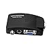 SIENOC S-Video/BNC VGA to VGA Video PC Converter Adapter with BNC + 4 Pin S-Video Color Black