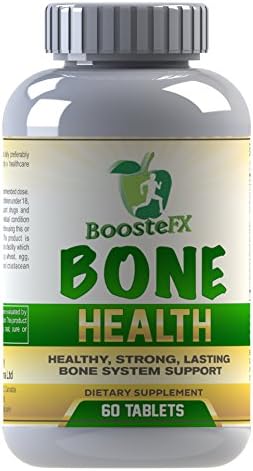 BoosteFX Premium Bone Health Supplement - With Essential Vitamins &amp; Minerals for Improved Bone Density &amp; Support - With 100% Money Back Guarantee. Buy Now! (60 Tablets)