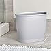 iDesign Kent Oval Wastebasket Trash Can for Bathroom, Kitchen, Office - Gray