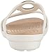 Crocs Women's Sanrah Hammered Met Sandal W Flat, oyster/gold, 8 M US