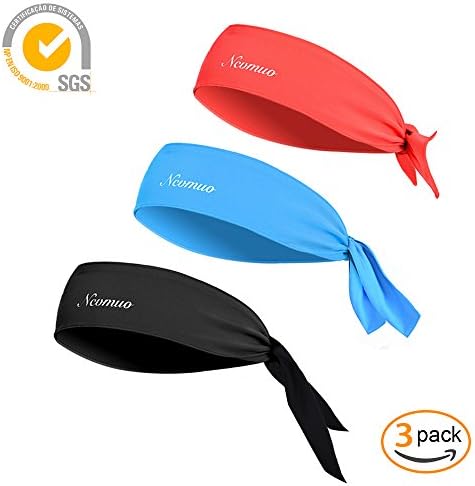Head Tie，Tie Headband，Sport Headband，Sweatband Athletic Yoga Customized Size NON Slip Fitness GYM Wicking Stretchy Lightweight Crossfit Workout Running football Cycling Hiking Men Women 3 Pieces