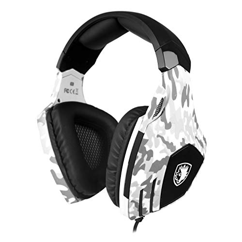 2018 Newest Sades SA618 Gaming Headset for PS4, Xbox One, PC, Mac, Nintendo Switch, Stereo Sound Headphones with 3.5mm Jack, Noise Cancelling Mic