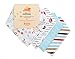 Natemia Cute Baby Bandana Drool Bibs - 4 - Pack Set with Snaps! Soft and Absorbent - Perfect Baby Gift Set for Drooling, Feeding and Teething