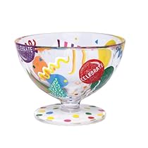 Lolita Hand Painted Glass Sundae Bowl, Celebrate