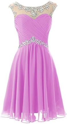 Singmo Women's Short Prom Dresses Homecoming Dress Juniors Graduation Dress Lilac US8