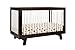 Babyletto Hudson 3-in-1 Convertible Crib with Toddler Bed Conversion Kit in Espresso and White, Greenguard Gold Certified