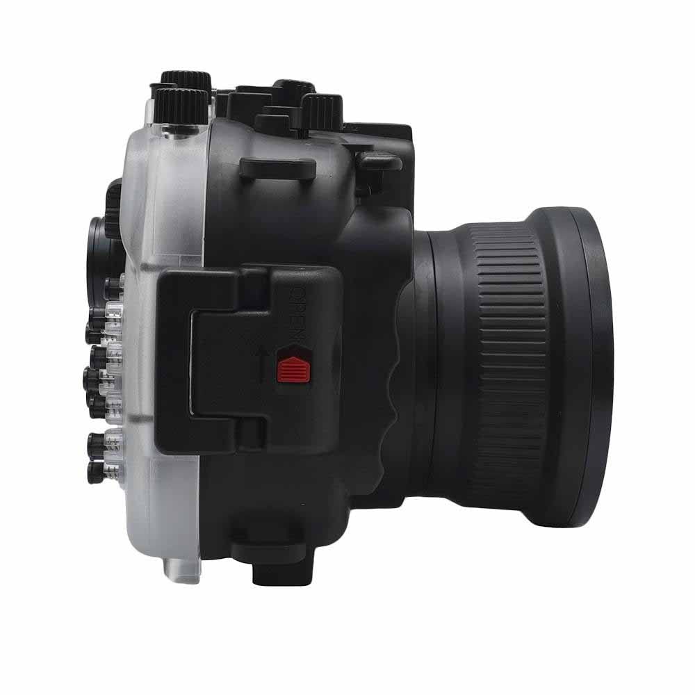 SeafrogsUnderwater housing Waterproof case for Fujifilm X-T3, w/Zoom Gears for XC16-50mm, XF18-55mm (Black)- [40M/130FT]