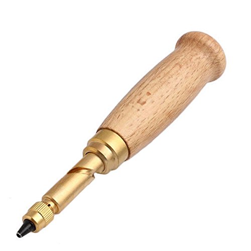 Breynet Leather Screw Hole Punch Bookbinding Tool Kit Set Book Craft Drill Puncher Belts Hole Maker Sewing Accessories 1.5mm 2mm 2.5mm 3mm 3.5mm 4mm for Sewing Leather Paper Craft