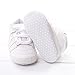 LINKEY Baby Soft Sole Lace-up Sneaker Infant Casual Early Walking Shoes Crib Shoes Size M White, 6-12 Months Infant