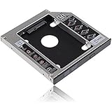 SATA Hard Drive Tray,Universal 12.7mm SATA to SATA 2nd SSD HDD Hard Drive Caddy Adapter Tray Enclosures for DELL HP LENOVO ThinkPad ACER Gateway ASUS SONY SAMSUNG MSI Laptop By Best shop 2016