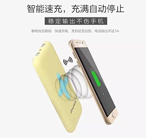 Backup battery charger wireless Awei Wireless Charger Power Bank P98K put the charger immediately.