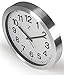 Zoyer Wall Clock 12 Inches - Non Ticking Modern Wall Clocks Battery Operated with Silent Movement, Big Wall Clocks for Living Room, Bedroom, Kitchen- Easy to Read & Use, Silver Rim