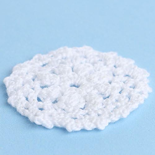 Package of 12 Miniature Hand Crocheted Round Cotton Doilies for Crafting, Embellishing and Dollhouses