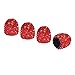 SAVORI Valve Stem Caps, 4 Pack Handmade Crystal Rhinestone Universal Car Tire Valve Caps Chrome,Attractive Dustproof Bling Car Accessories(Red)