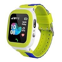 Kids Smart Watch Waterproof Watch - Smartwatch WiFi/LBS Tracker SOS Call Camera Flashlight Alarm Phone Wristwatch Boys Girls Children Watch with Games Birthday Gift Boys Watch for 3-12 (Green)