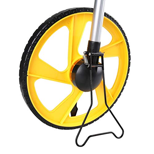 Distance Measuring Wheel, 12.5 Inch Large Digital Measuring Wheel with 5m Steel Measure Tape and Portable Package Bag for Builders Workers Large Area Measurement