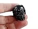 FIBO STEEL Stainless Steel Rings for Men Women Black Skull Head Rings,Size 12