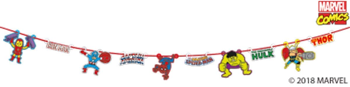 Marvel Avengers Paper Garland Kit, Birthday Party Banner, Party Decorations