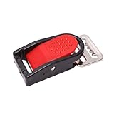 Crazy K&A Motorcycle Quick Release Helmet Buckle Speed Clip Chin Strap Iron Press Red with Black