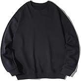 EMMIOL Men's Crewneck Sweatshirt Long Sleeve Hip Hop Fleece Pullover Vintage Sweatshirt Street Fashion Sweatshirts