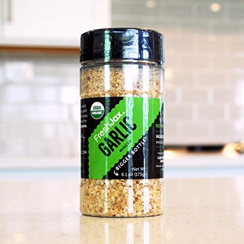 FreshJax Premium Organic Spices, Herbs, Seasonings, and Salts (Certified Organic Garlic Minced - Large Bottle) - Image 3