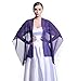 Sheer Soft Chiffon Bridal Women's Shawl For Special Occasions White