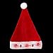 Blinking Light-up Plush Red Santa Hat + LED Christmas Bulb Necklace Kit for Ugly Sweater Xmas Holiday Party
