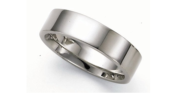 flat platinum wedding band