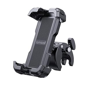 Lamicall 片手操作 自転車用 スマホ ホルダー スタンド : 簡単取付 ロードバイク ワンタッチ スマートフォン ホルダー