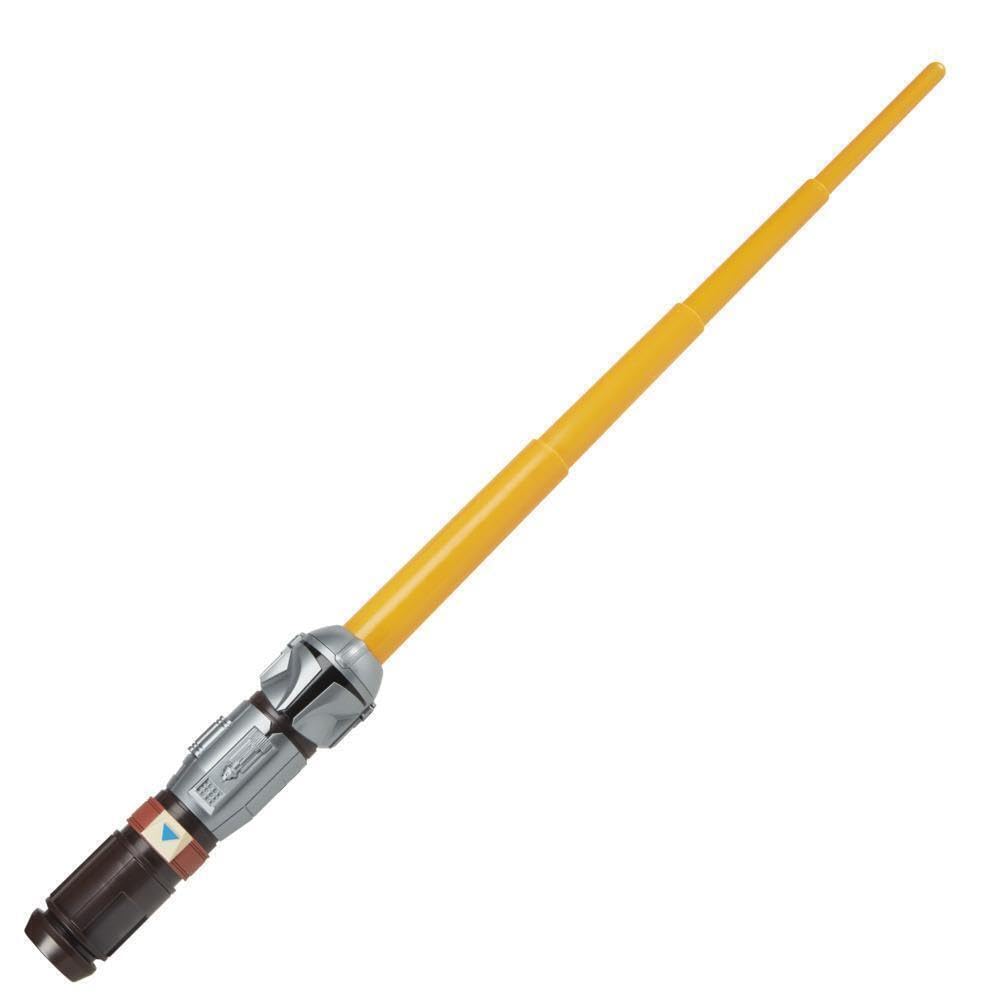 Star Wars Lightsaber Squad The Mandalorian Extendable Orange Lightsaber Roleplay Toy for Children Aged 4 and Up