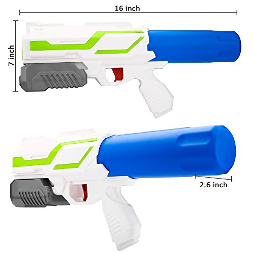 YOUNG CHOI'S 2 Packs Water Toy, Kids Toy Large Portable Water Gun Summer Beach Toys for Party and Outdoor Activity