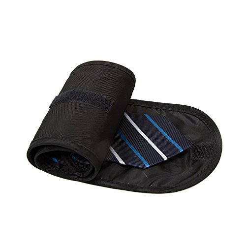 Necktie Roll Case 2 Pieces Black Travel Tie Storage Business Household Tie Holder A407