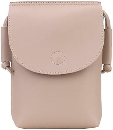 CACHIL Large Cellphone Pouch Purse Woman Crossbody Leather Zipper Bag - Khaki