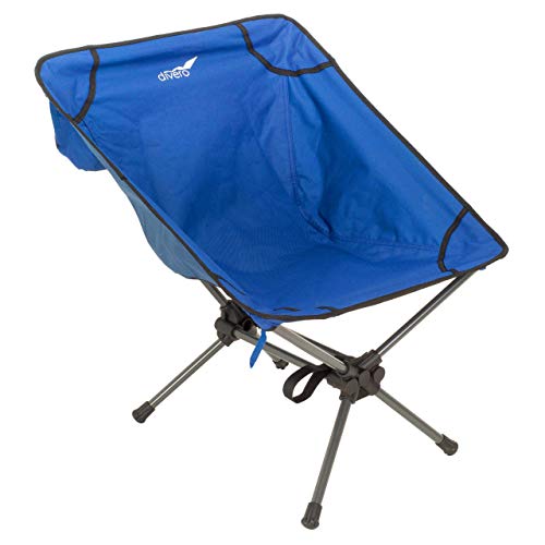 Divero Ultraleichter Campingstuhl Campingsessel federleichter Angelsitz Faltstuhl blau Stahlrohr und Polyester…