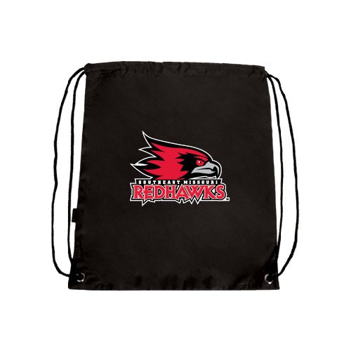 Southeast Missouri State Nylon Black Drawstring Backpack 'Official Logo'