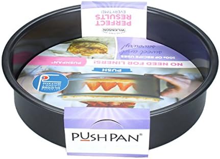 PUSHPAN Primeway Stainless Steel Watertight Round Shallow 9 Inch Cake Baking Pan Bakeware Mould, 23 cm (Grey)