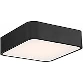 Access Lighting - HI Access 49980LEDD-BL/ACR Transitional LED Flush Mount from Granada Collection in Black Finish