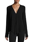HIMONE Women's Blouses V Neck Long Sleeve Loose Blouse Shirts Tops