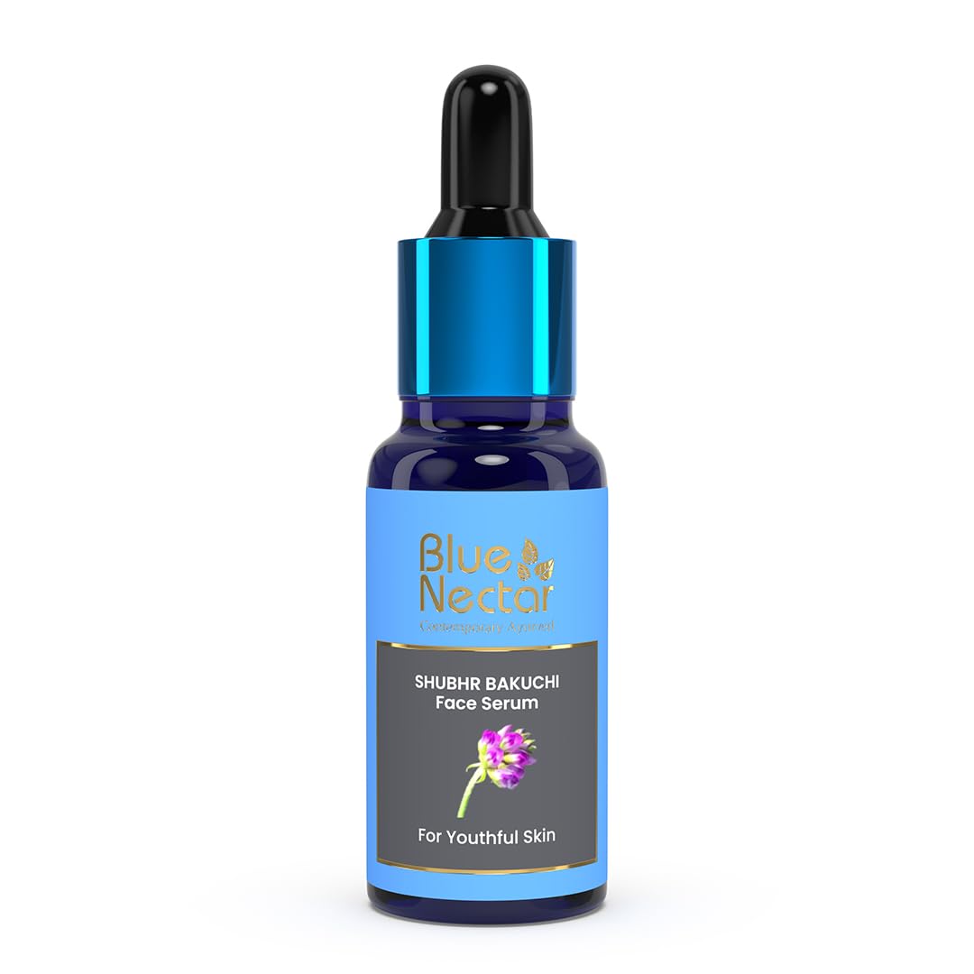 Photo 1 of Blue Nectar Bakuchiol Anti Aging Serum for Fine Lines, Wrinkles & Dark Circles | Natural Babchi Oil Plant Based Alternate to Retinol Serum for Face (10 Herbs, 1 Fl Oz)