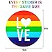15 Sheets Heart Rainbow Stickers Gay Pride Sticker Waterproof Bumper Sticker Love is Love Sticker, 5 Inches