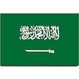 Saudi Arabia flag fridge magnet Riyadh Jeddah Mecca travel souvenir