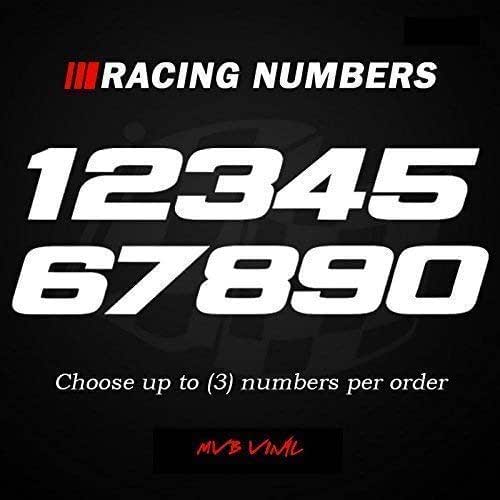 Racing Numbers Vinyl Decal Sticker 0499 Plate Numbers