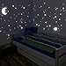 Wandkings® Glow-in-The-Dark Decals Sun, Moon & Stars XL Set 114 stickers on 2 US letter sheets (each 8.3 x 11.7 inch)
