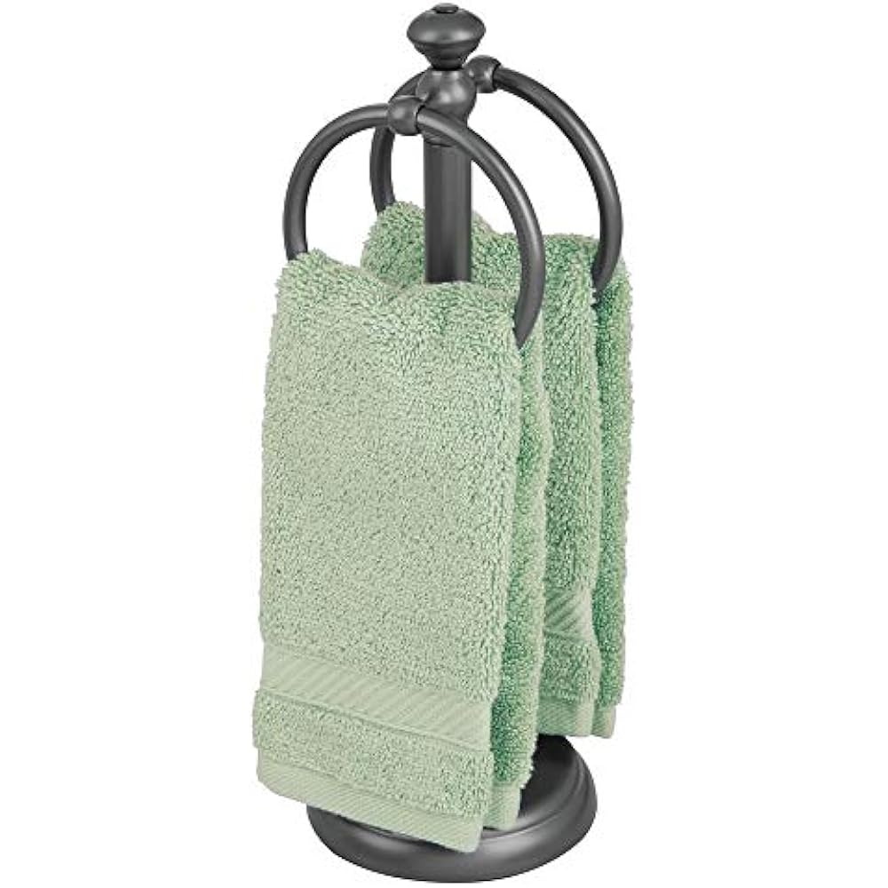 MDesign Decorative Metal Fingertip Towel Holder Stand For ...