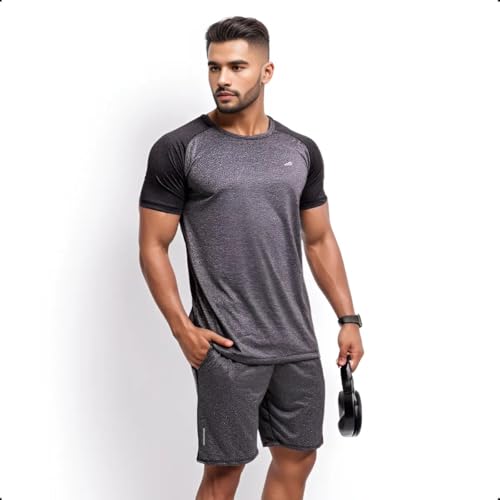 Kit 4 Conjuntos Dry Fit Masculino Academia Fitness Malha Fria | Kit com 4 Peças, Tecido Dry Fit, Malha Fria, Masculino, Academia e Fitness