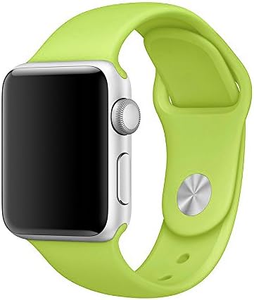 Vteyes Apple Watch Sport Band, Soft Silicone Replacement Strap For Apple Watch Series 1 Series 2 (Green, 42MM S/M)