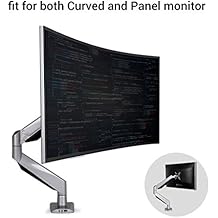 Loctek D7R Monitor Mount fits for both Curved and Panel 10- 34 inch Monitors Gas Spring Desk Top LCD Monitor Arm (D7R ,Weighting 8.8-22 lbs)