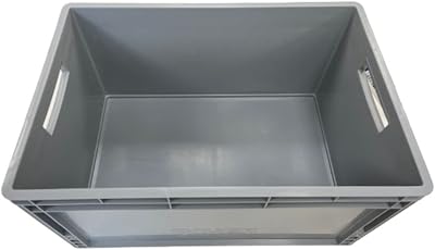 Auer Packaging Euro Stacking Container Box 60x40x32cm 66L Heavy Duty Grey