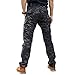 IDOGEAR GL Tactical Pants camo Combat Pants for Airsoft Military Hunting Paintball Outdoor Sports Slim Fit Style (camo Black, X-Large(36W/33L))